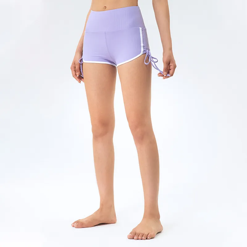 お洒落 夏 ボウタイ 柔らかい ハイウエスト スポーツ 無地 伸縮性のある ヨガパンツ