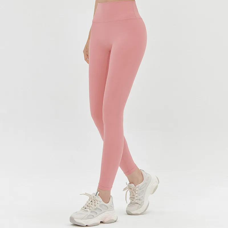7色展開 ハイウエスト 着痩せ クッション性 ヒップアップ スポーツ 無地 9分丈 ヨガパンツ