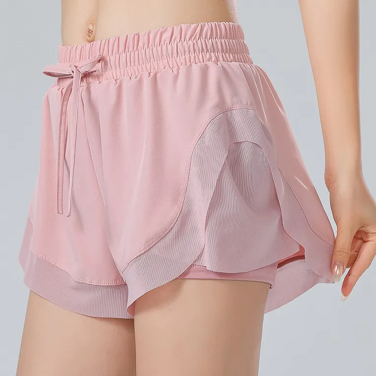 シンプル 透け防止に レイヤード スポーツ 吸汗速乾素材 ゆったり ヨガパンツ