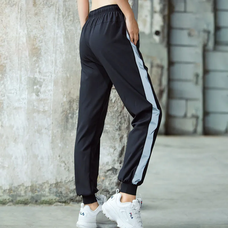 カジュアル ゆったり 切り替え 配色 スポーツ 吸汗速乾素材 ジョギング ヨガパンツ