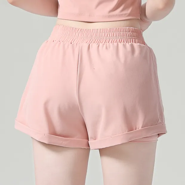 大人可愛い ショート丈 トレーニング 運動 速乾性 高通気性 吸汗 着痩せ ファッション ヨガパンツ