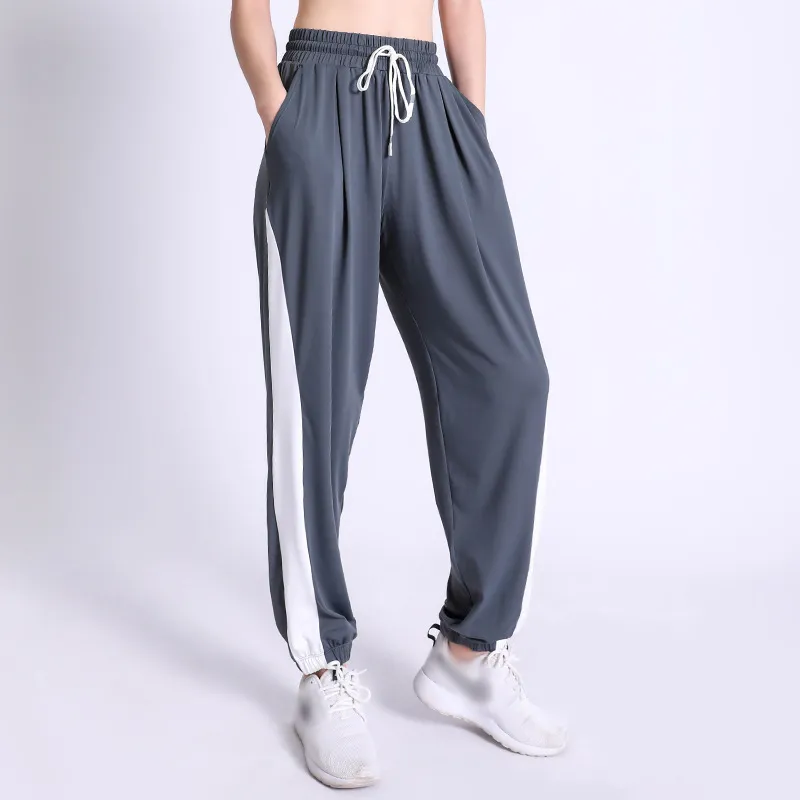 抗菌防臭 運動着 軽い手持ち感 ハイウエスト 切り替え 配色 ヨガパンツ