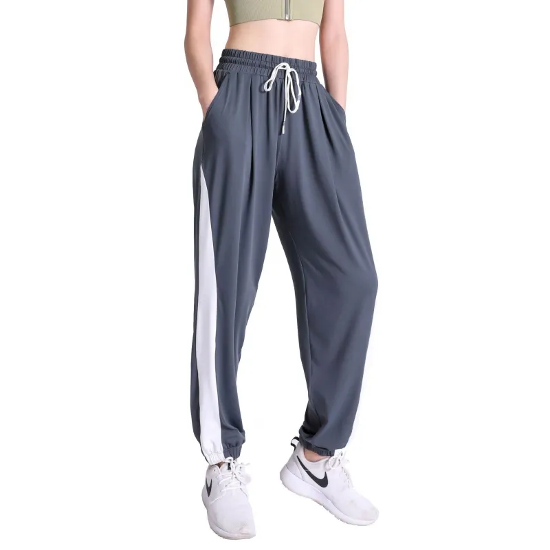 抗菌防臭 運動着 軽い手持ち感 ハイウエスト 切り替え 配色 ヨガパンツ