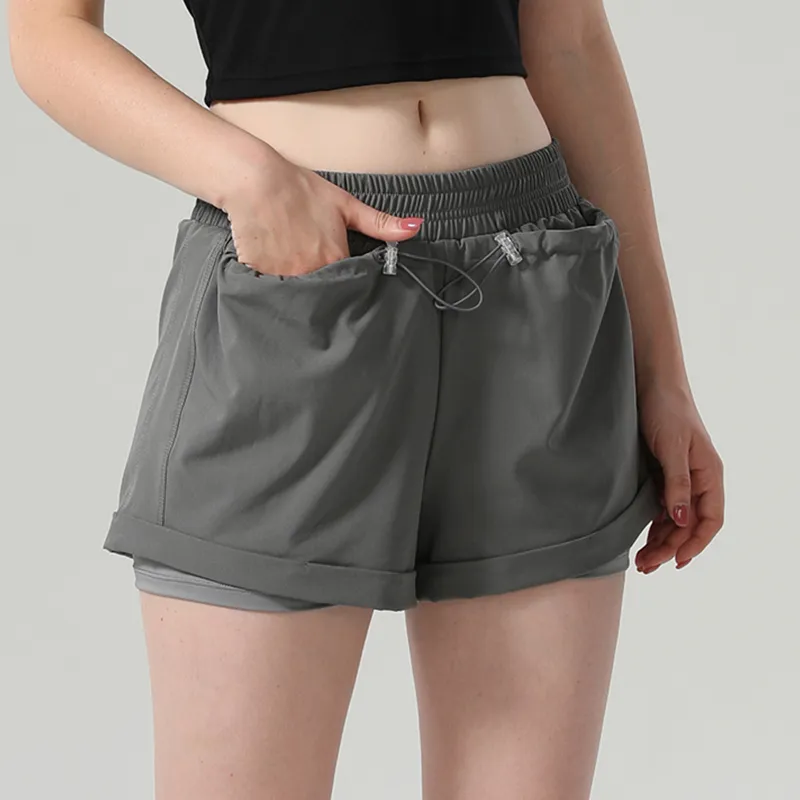 速乾 ルーズ チラ見え防止 ハイウエスト トレーニング スポーツウェア ヨガパンツ