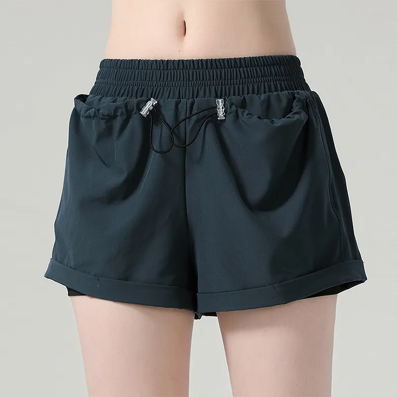 速乾 ルーズ チラ見え防止 ハイウエスト トレーニング スポーツウェア ヨガパンツ