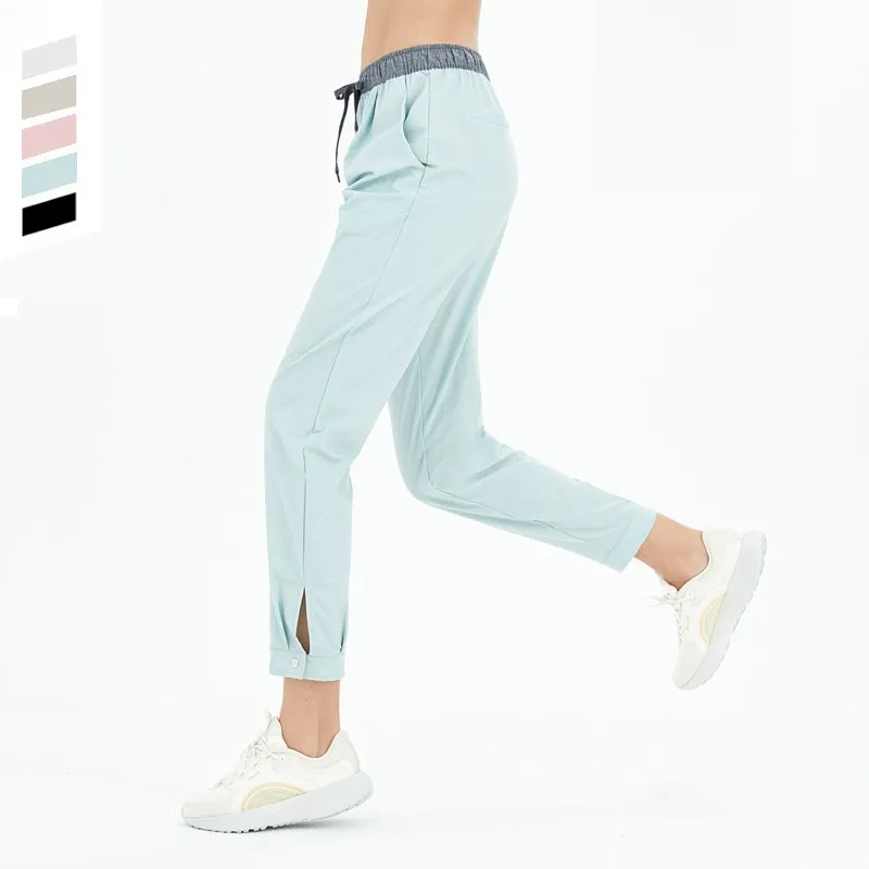 カジュアル スポーツ 切り替え ボウタイ アンクル丈 動きやすい ヨガ パンツ
