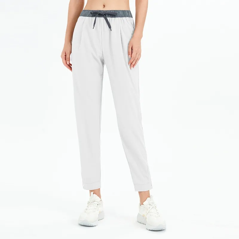 カジュアル スポーツ 切り替え ボウタイ アンクル丈 動きやすい ヨガ パンツ