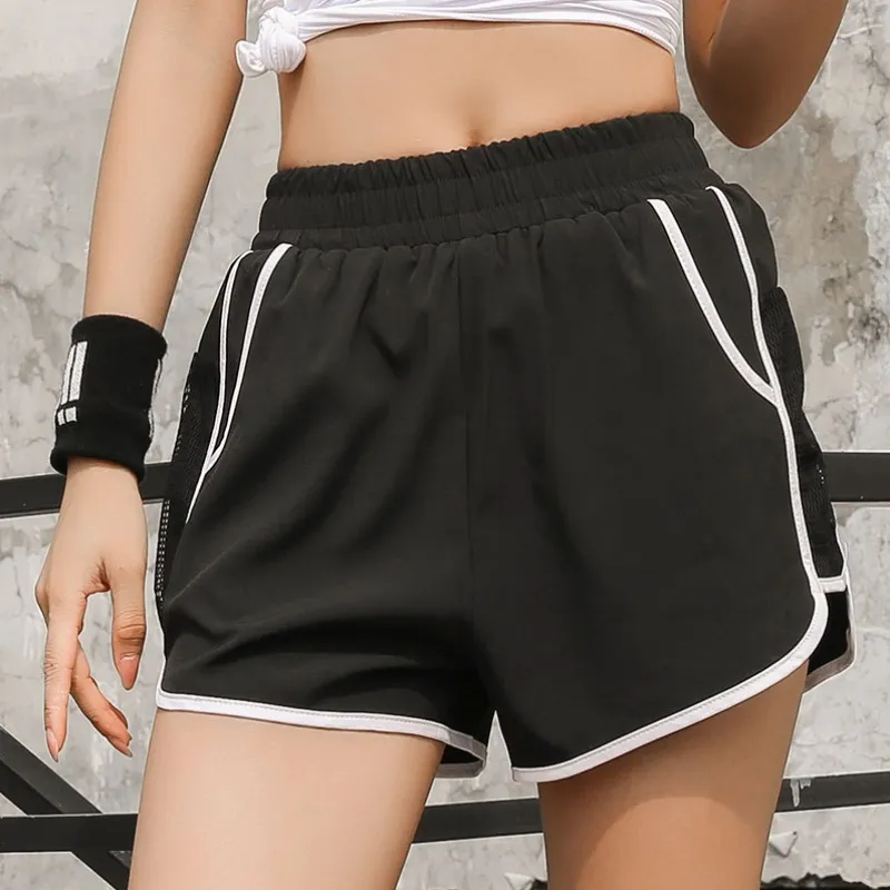 吸収速乾 抗菌防臭 ハイウエスト 切り替え 無地 ヨガパンツ