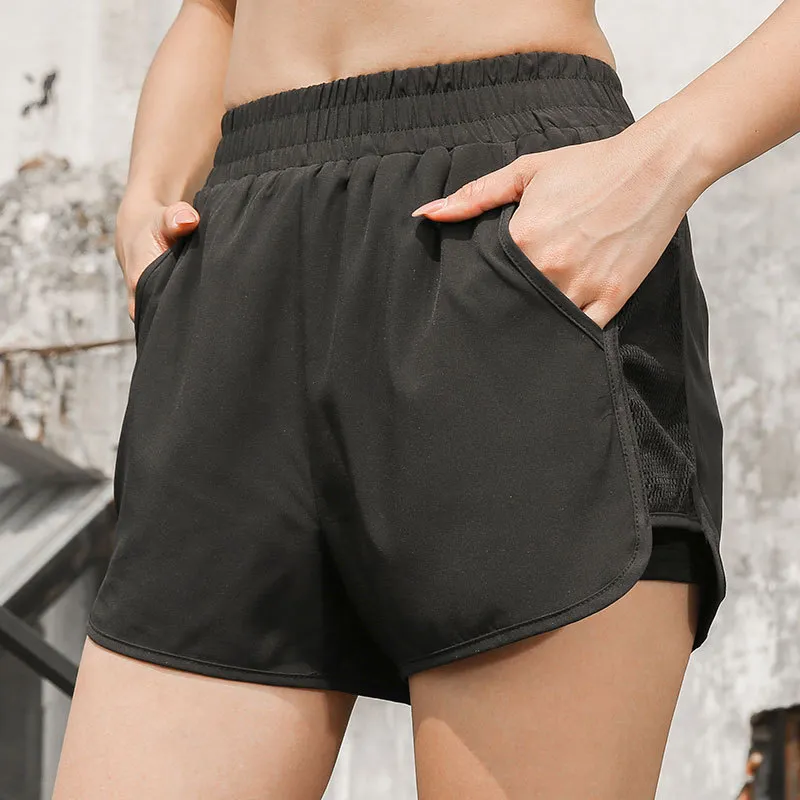 吸収速乾 抗菌防臭 ハイウエスト 切り替え 無地 ヨガパンツ