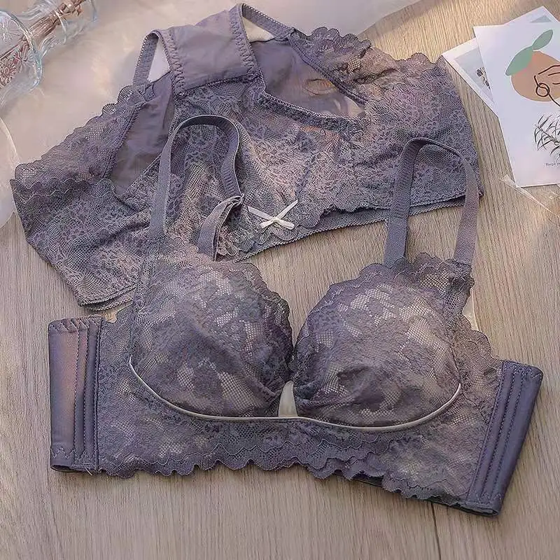 まん丸バスト 単品販売可能 ノンワイヤー A-Bカップ レース 盛れる 可愛い ブラ・ショーツセット