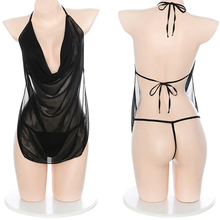 露出度が高く スケスケ 紐 瞬間脱着 Ｔバック付き セクシー ホット 誘惑 ベビードール