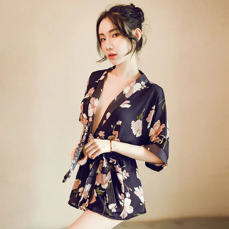 和風美人 セクシー 花柄 プリント エロい 夜の営み 女子力UP ベビードール