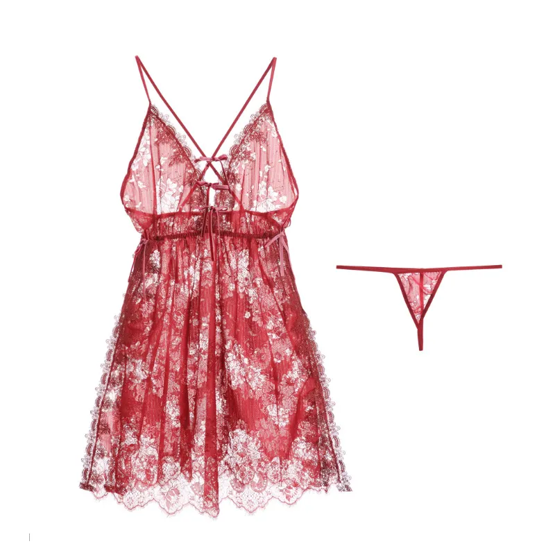 7色選べる 単品注文 総レース スケスケ 誘惑的 フランス式 セクシー ベビードール