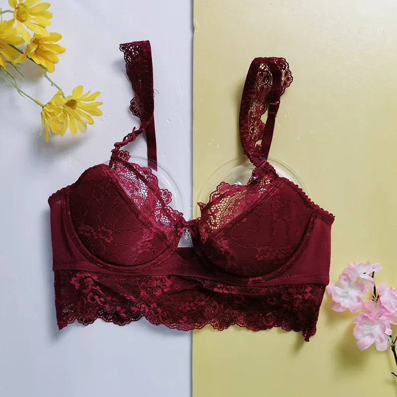 （B-Eカップ）セクシー レース 透かし彫り ワイヤー入り 脇高 単品販売可 美胸 谷間メイク ブラ・ショーツセット