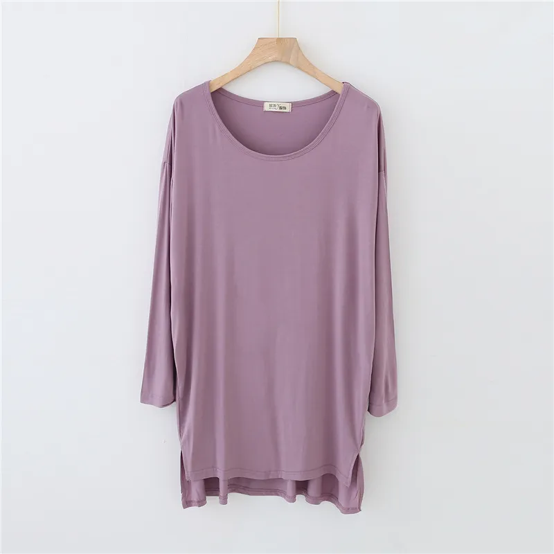 カジュアル ゆったり ワンピース 無地 Ｔシャツ プルオーバー シンプル パジャマ