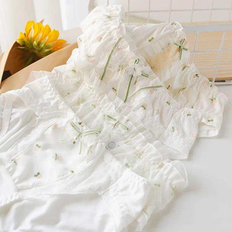 清新 スウィート レース 花柄 リボン飾り 柔らかい 女子高生 スタンダードショーツ