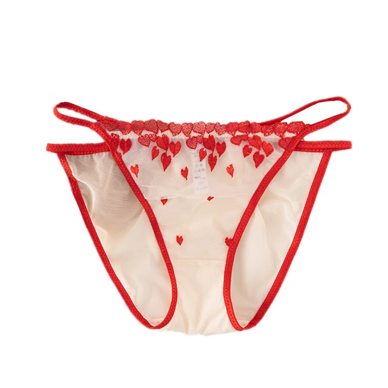 可愛らしい雰囲気 透明 刺繍 美尻 ギフト 脱ぎやすい セクシー Tバック