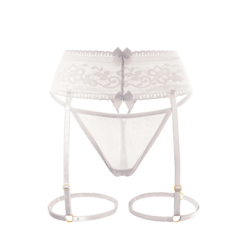 超絶 エロカワ 2点セット レース スケスケ 美尻 ガーターベルト+Ｔバック セット