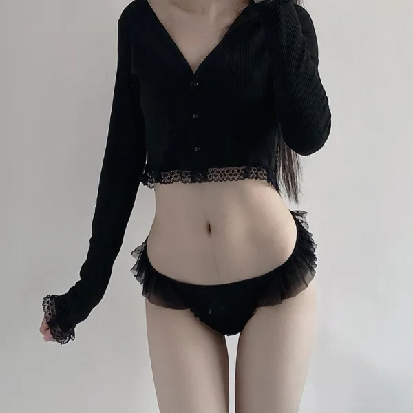 大人可愛い 透け感 レース 透かし彫り ネオギャル スタンダードショーツ