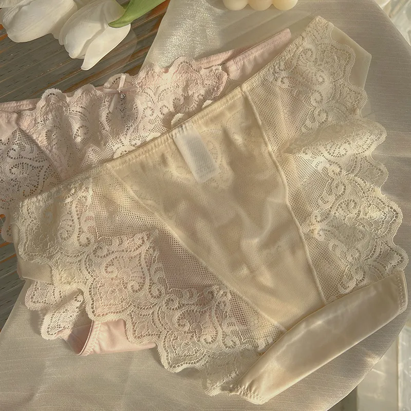 高級感 スケスケ レース 切り替え セクシー 高通気性 キュート スタンダードショーツ