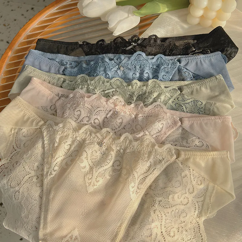 高級感 スケスケ レース 切り替え セクシー 高通気性 キュート スタンダードショーツ