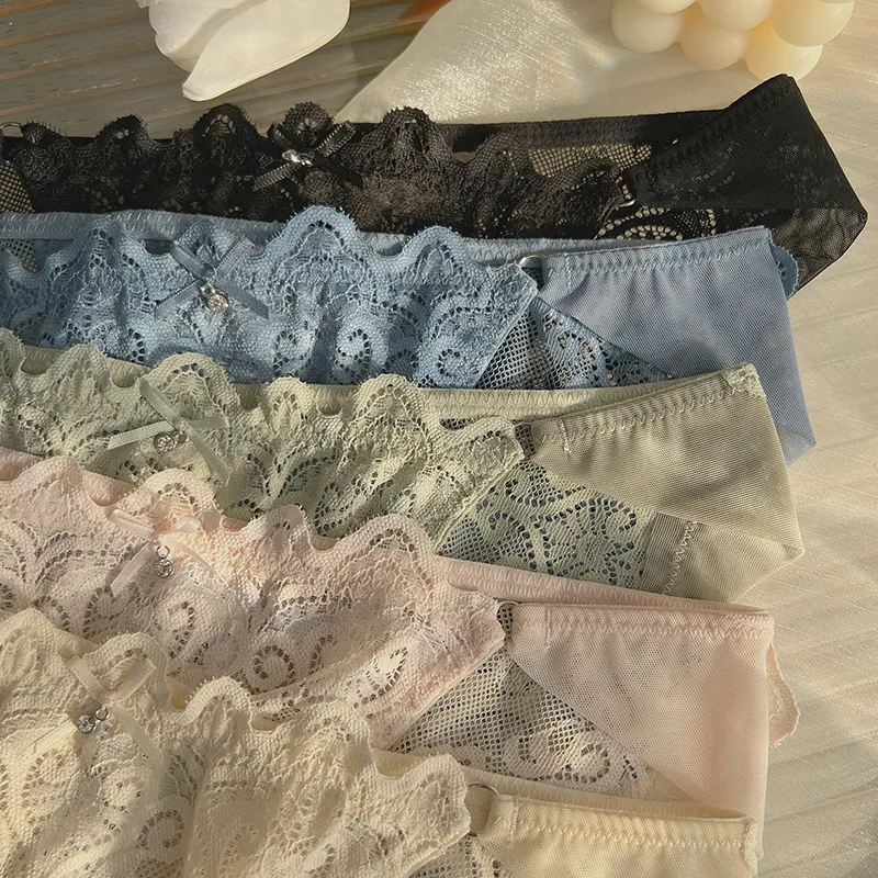 高級感 スケスケ レース 切り替え セクシー 高通気性 キュート スタンダードショーツ
