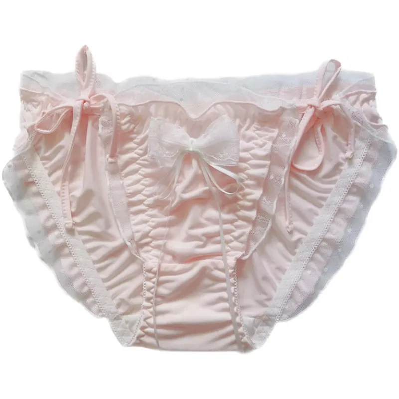 乙女 2点セット 紐パン 可愛い フリル お姫系 柔らかい スタンダードショーツ