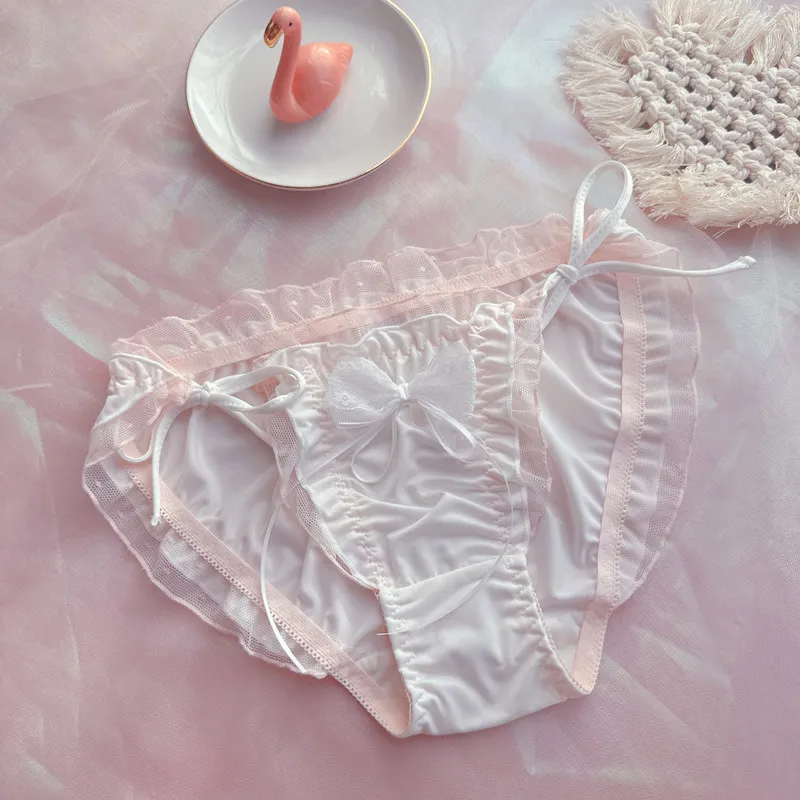 乙女 2点セット 紐パン 可愛い フリル お姫系 柔らかい スタンダードショーツ