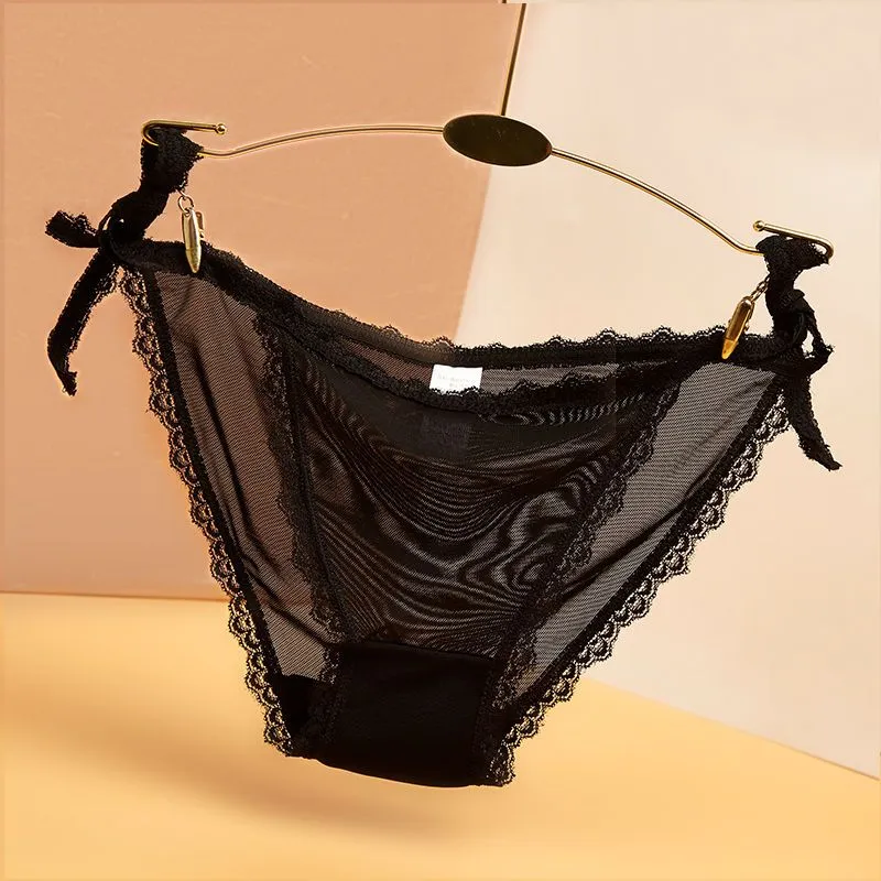 7色 個性的なデザイン ボウタイ 瞬間脱着 透け レース エロ可愛い スタンダードショーツ