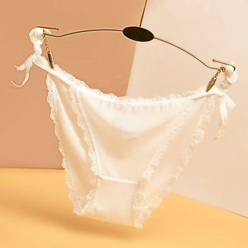7色 個性的なデザイン ボウタイ 瞬間脱着 透け レース エロ可愛い スタンダードショーツ