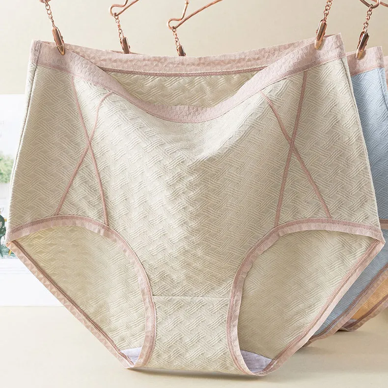 プラスサイズ 母の日 綿100％ ハイウエスト 高通気 ヒップアップ 抗菌 防臭 スタンダード