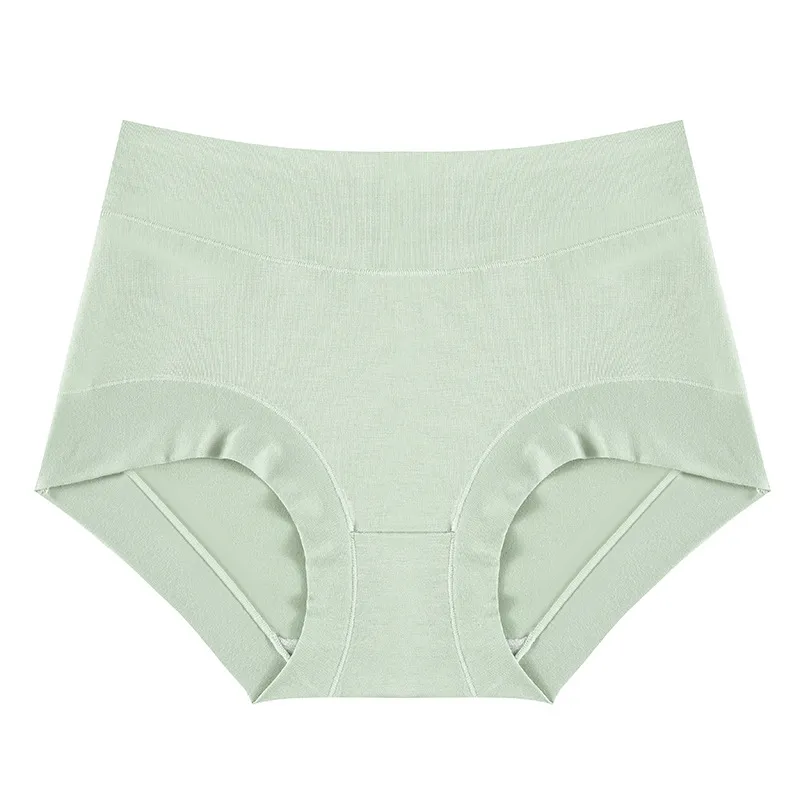 中高年 女性 ショーツ 綿混素材 無地 高通気 シンプル 伸縮 ハイウエスト スタンダード