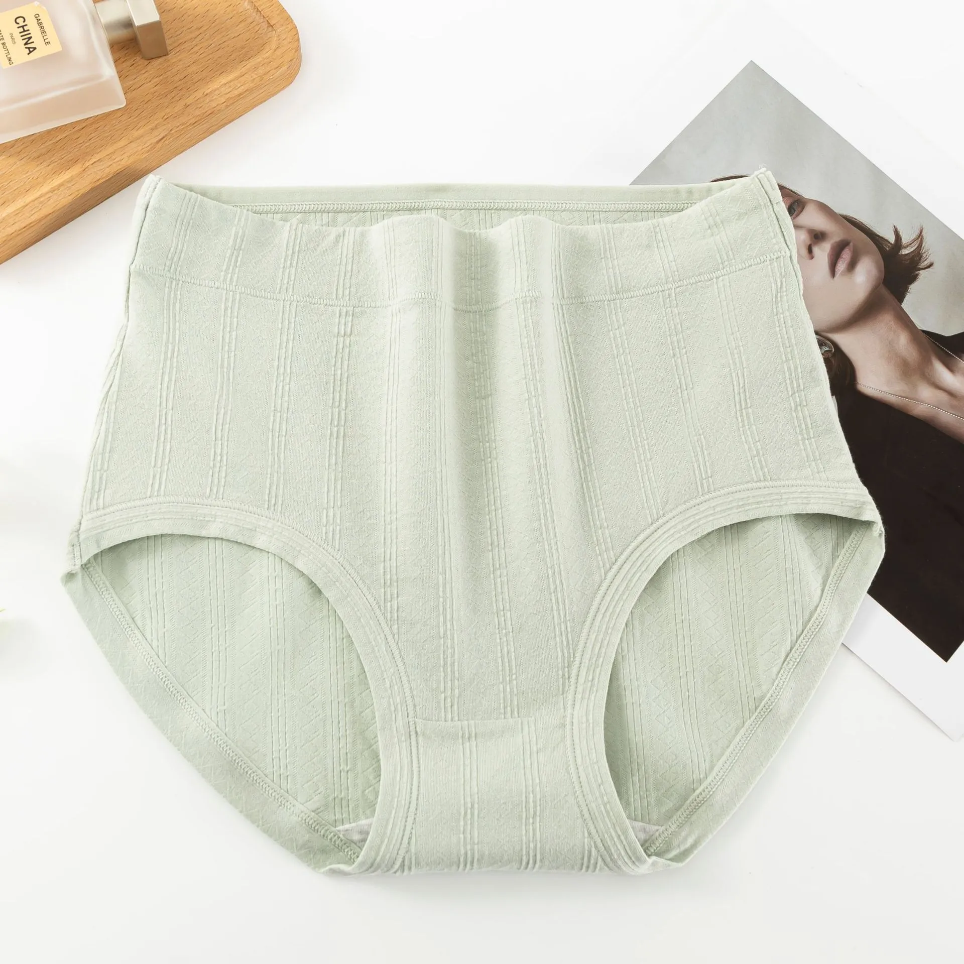 コットン100％ 中高年 母親 敬老の日 プレゼント ハイウエスト 抗菌 スタンダード ショーツ