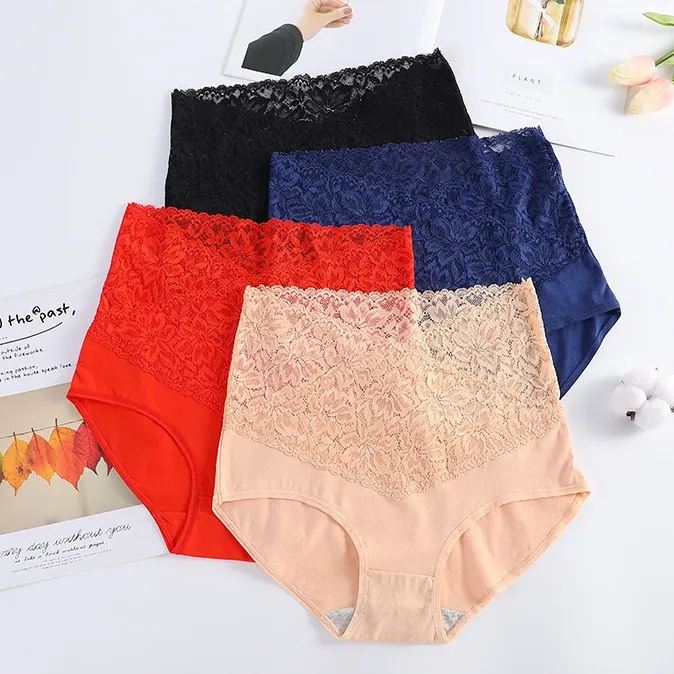 超人気 6色展開 ハイウエスト レース 締め付けにくい 高通気 体型補正 美尻 ショーツ