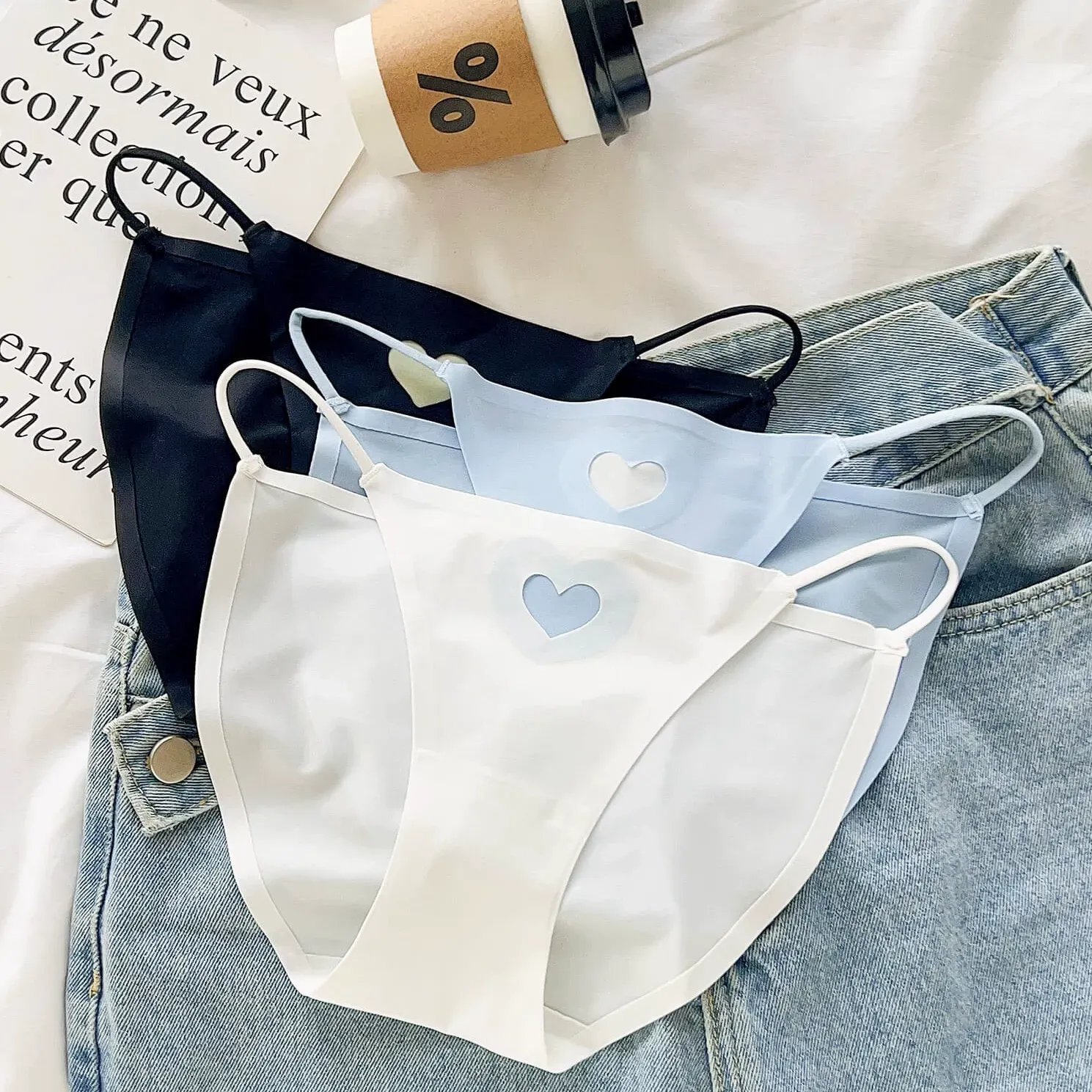 おしゃれ度高め アイスシルク 配色 高級感 オススメ 清新 ショーツ