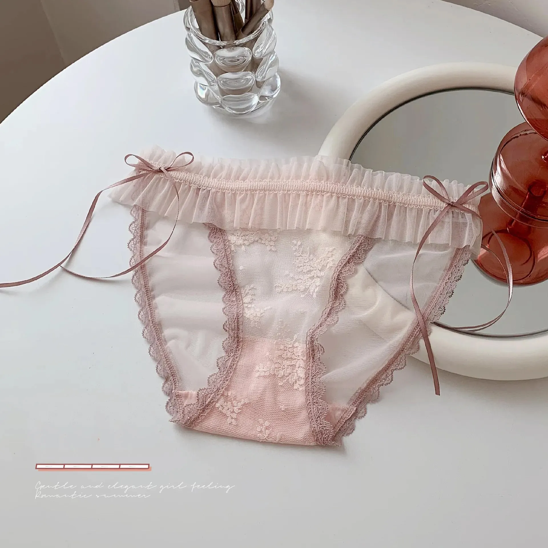 人気を独占中♡ スケスケ リボン 透かし彫り レース セクシー ガーリッシュ ショーツ