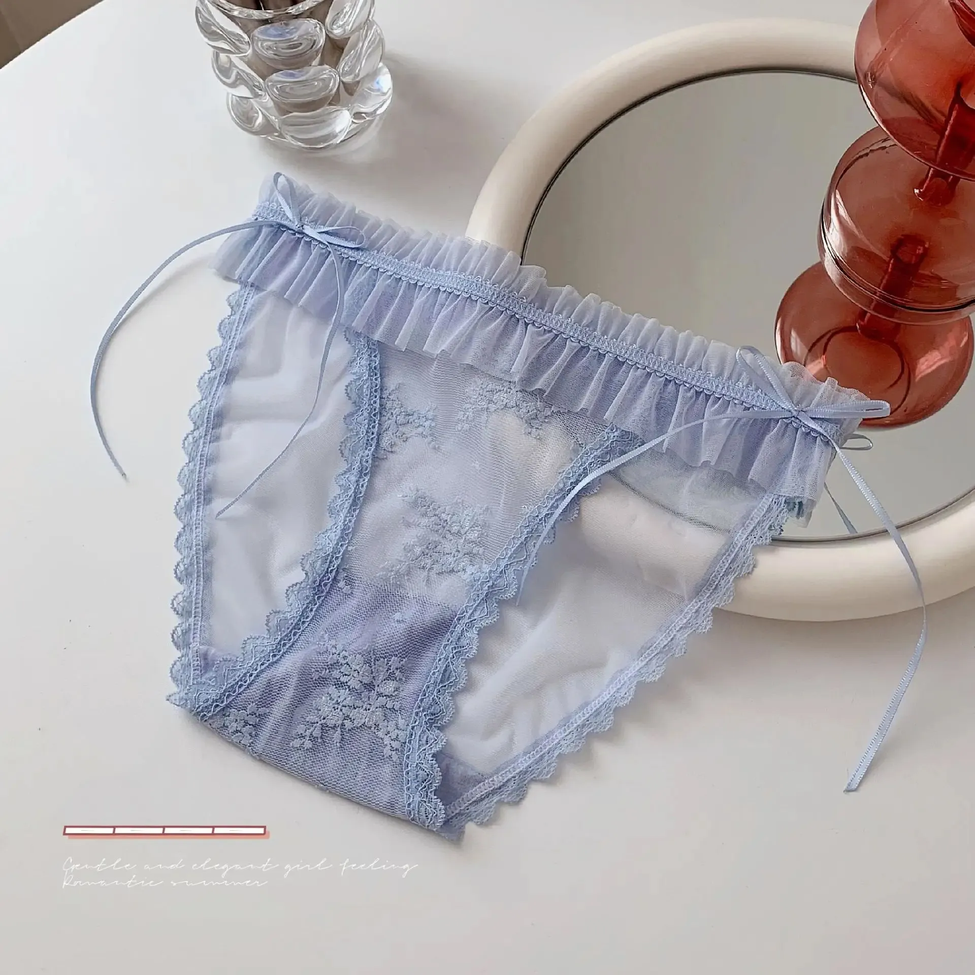 人気を独占中♡ スケスケ リボン 透かし彫り レース セクシー ガーリッシュ ショーツ