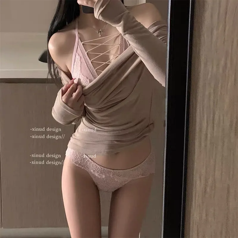 圧倒的セクシー レース 超盛り 誘惑 谷間メイク 男心を掴む ブラ＋ショーツ セット